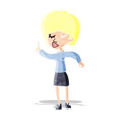 cartoon woman with idea N23