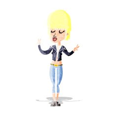 cartoon cool girl N3