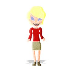 cartoon woman shrugging her shoulders