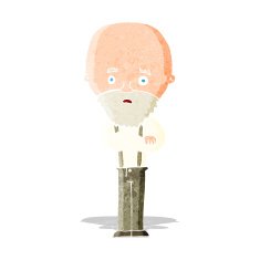 cartoon worried old man N2