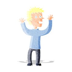 cartoon excited boy N18