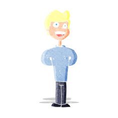 cartoon happy man N59