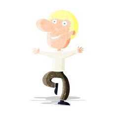 cartoon happy man N60