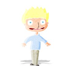 cartoon excited boy N20