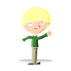 cartoon happy boy N33