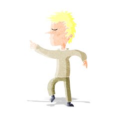 Cartoon Man Pointing N33