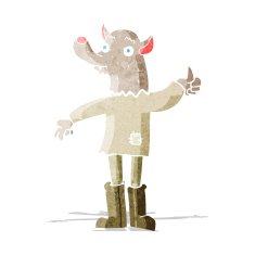 cartoon funny werewolf N3