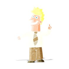 cartoon man with good idea