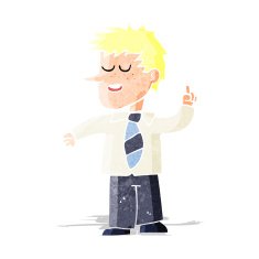 cartoon man with good idea N2