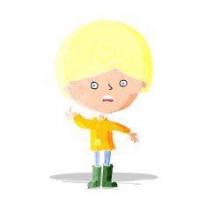cartoon unhappy boy N6
