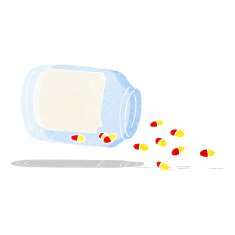 cartoon jar of pills N6