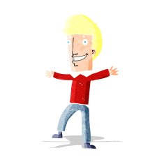 cartoon happy man N61