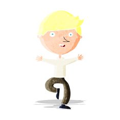 cartoon excited man N34