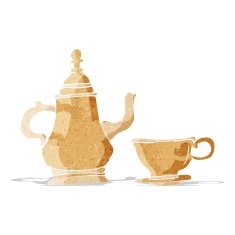 cartoon coffee pot and cup N2