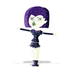 Cartoon Vampire Girl N37