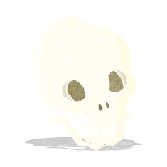 cartoon spooky skull N29