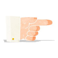 cartoon pointing hand N20