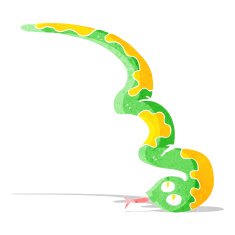 cartoon hissing snake N14