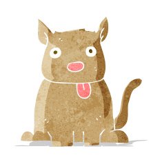 cartoon dog sticking out tongue
