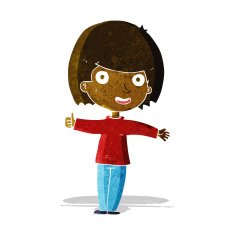 cartoon happy woman N36