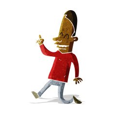 cartoon happy man pointing N9