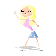 cartoon woman dancing N6