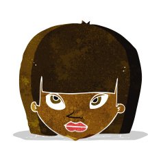 cartoon annoyed woman N23
