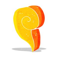 cartoon decorative swirl symbol