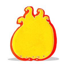 cartoon flame border