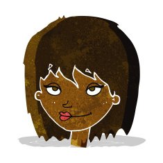 cartoon smiling woman N3
