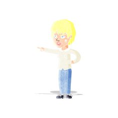 cartoon woman pointing N20