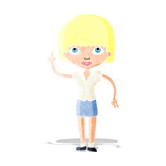 cartoon woman with idea N24