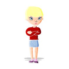 cartoon annoyed woman N25