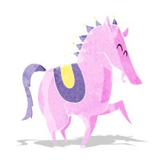 cartoon prancing horse N4