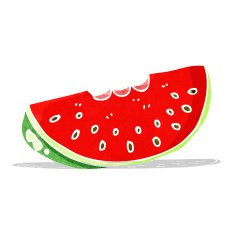 Cartoon Watermelon Slice N9