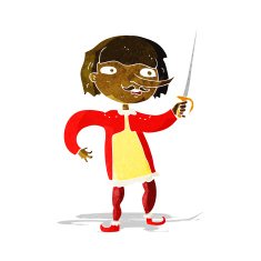 cartoon man with sword
