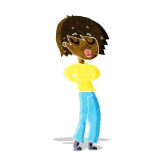 cartoon woman whistling N2