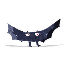 cartoon spooky vampire bat N5