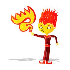 fire spirit cartoon