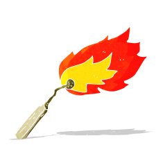 cartoon burning match N8
