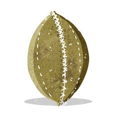 cartoon old leather football