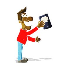 cartoon man with book N2