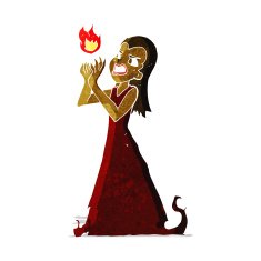 cartoon witch woman casting spell N2