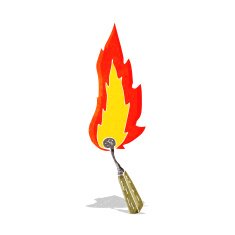cartoon burning match N9