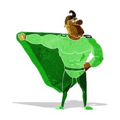 Funny Cartoon Superhero N3