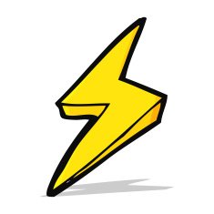 cartoon lightning bolt symbol N2
