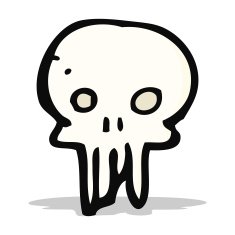 cartoon spooky skull symbol N4