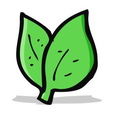 cartoon leaves symbol