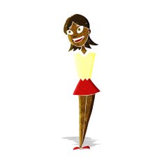 cartoon happy woman N38