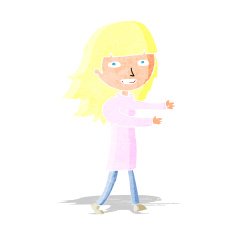 cartoon happy girl N18